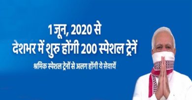 200 special trains will run from 1 june