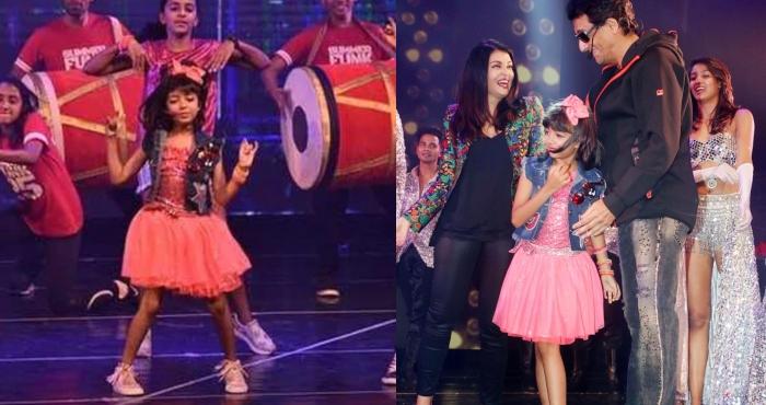 before leaving for cannes aishwarya daughter aradhya danced gracefully for a show