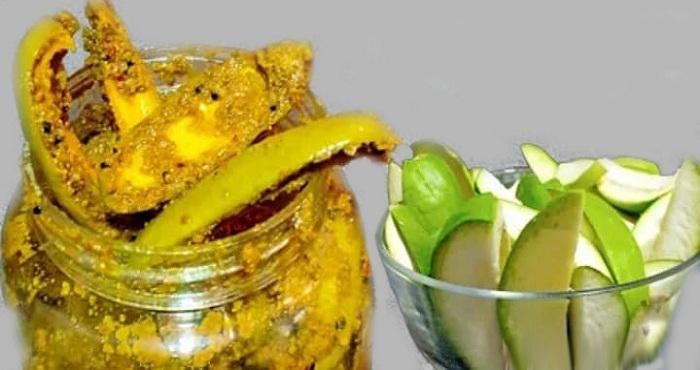 dry mango pickle recipe