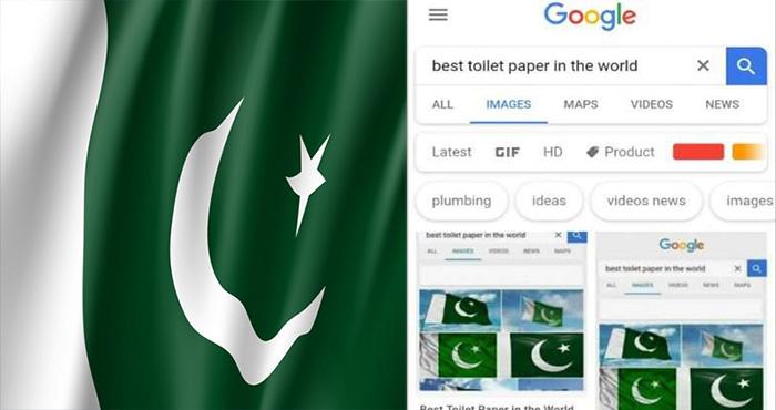 google search result pakistani flag best toilet paper in the world