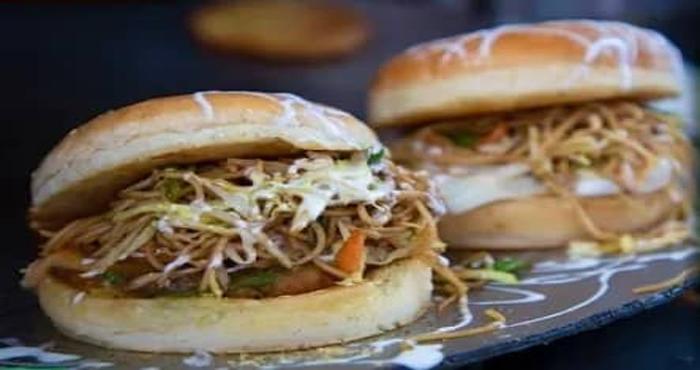 how to make tasty chowmein cream burger recipe