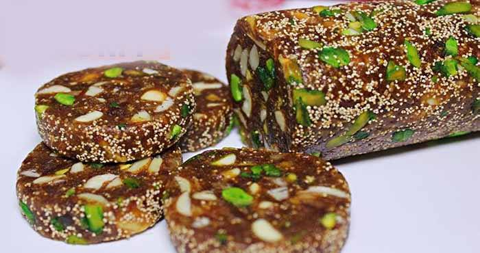 make tasty khajur and nuts burfi