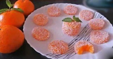 make tasty orange jelly sweet dish