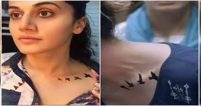 taapsee pannu tattoo love told why she cant make it on her neck