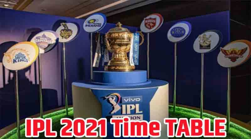 IPL 2021 Time TABLE