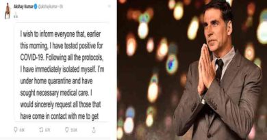 Actor Akshay Kumar has tested positive for COVID-19