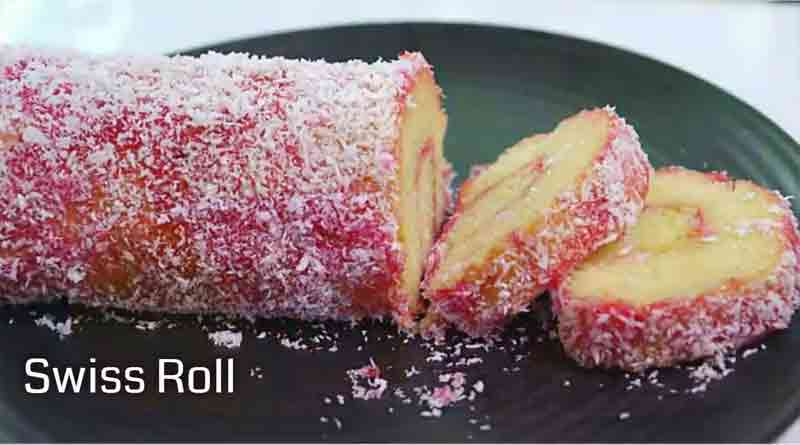 Spongy Swiss Roll Cake Recipe